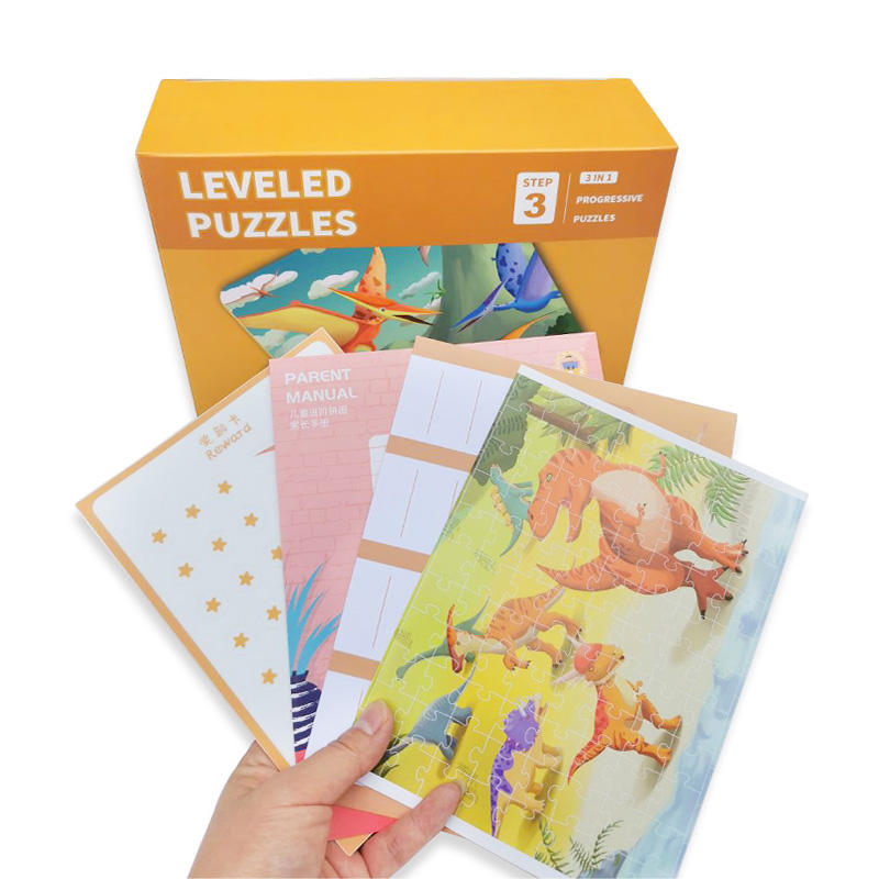 Amostra grátis série de nível educacional pcs papelão ecologicamente correto para crianças divertido quebra-cabeça