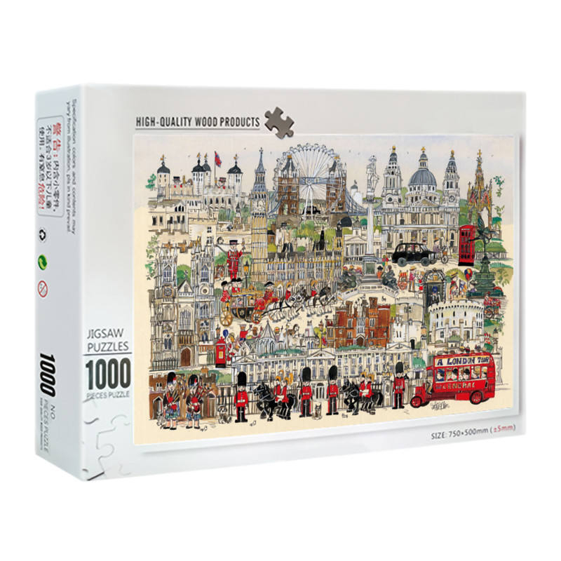 1000 peças de quebra-cabeça de coleção de assinatura de placa de papel personalizado