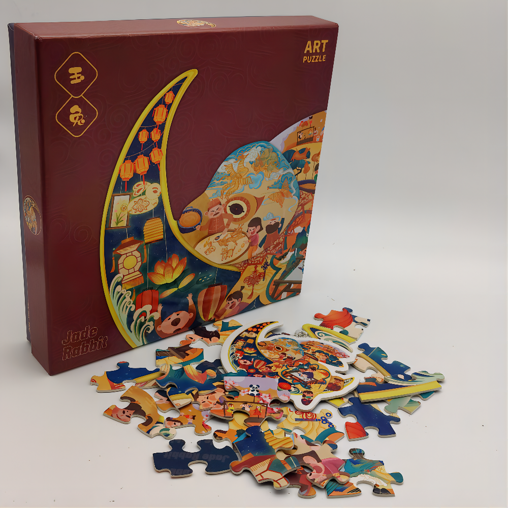 Jogo de quebra-cabeça de brinquedos infantis Quebra-cabeça educacional de madeira de papelão grosso para crianças