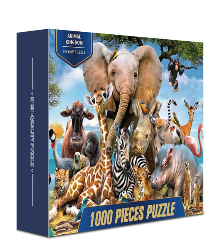 Amostra grátis com preço competitivo papel cartão 500 1000 peças quebra-cabeça