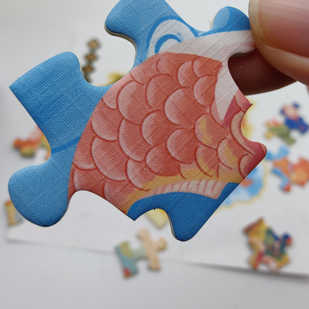 Brinquedos infantis baratos por atacado imagem de quebra-cabeça de desenhos animados com embalagem de caixa impressa personalizada