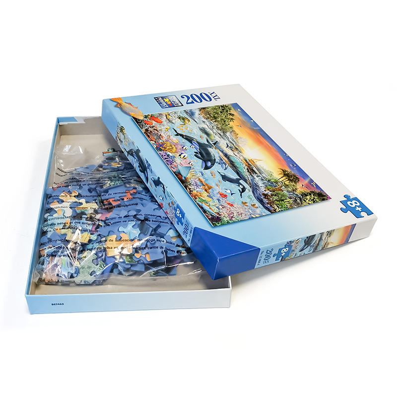 Brinquedos de papelão design personalizado Quebra-cabeça Anime Jogos de quebra-cabeça 200 ps Quebra-cabeça atacado com caixa