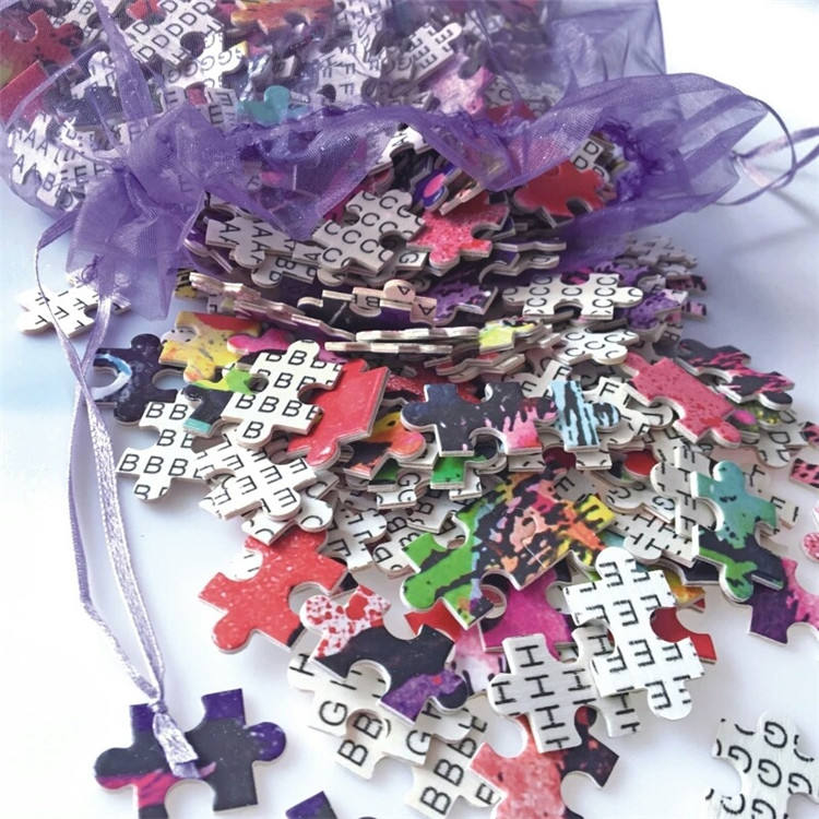 Quebra-cabeça de madeira com impressão personalizada por atacado de 1000 peças para adultos e crianças