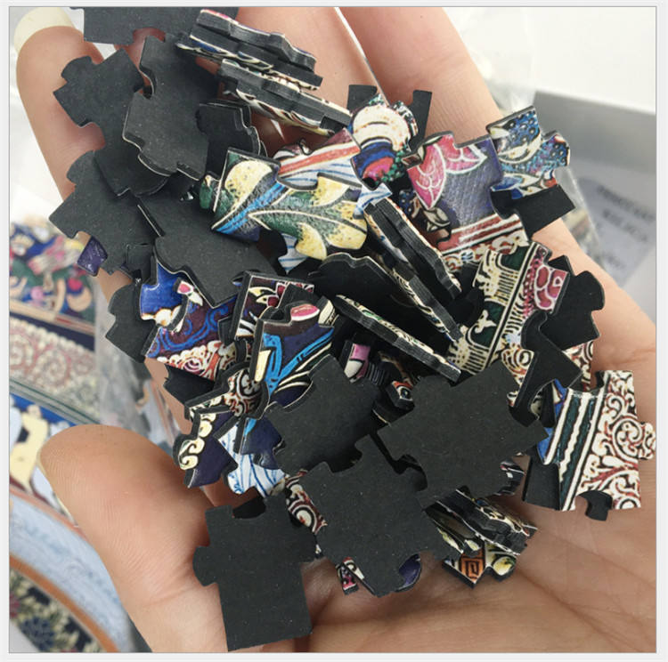 Atacado 1000 peças de papelão preto adulto quebra-cabeça brinquedos educativos quebra-cabeças