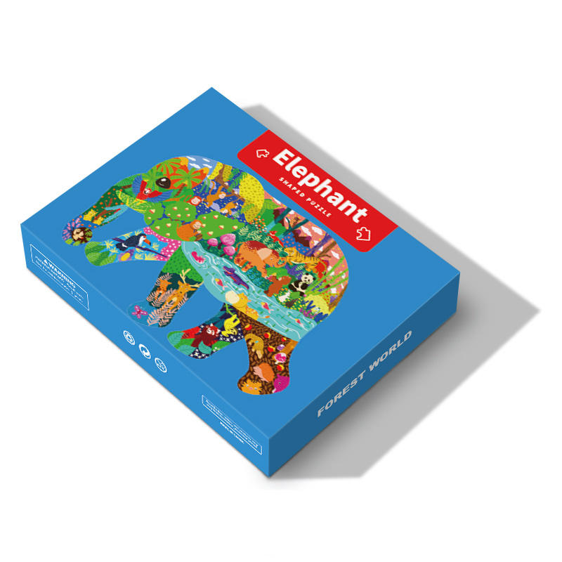 Jogos infantis personalizados de alta qualidade personalizados com estampas de animais em papel quebra-cabeças para crianças